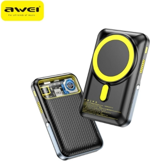 Awei powerbank magnética inalámbrica MagSafe 10000 mAh negra