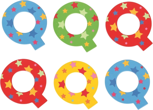 Letra estrellada Q de Bigjigs Toys