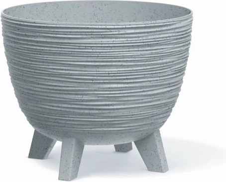 Maceta Furu 23,6 cm gris claro con patas