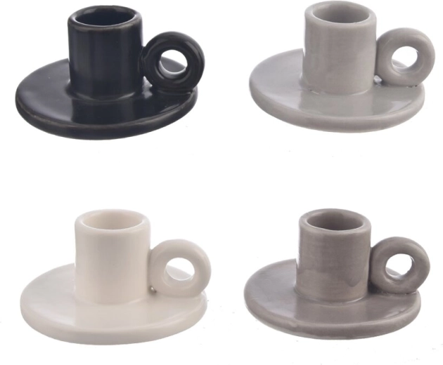 Candelabro de porcelana con asa decorativa (4 variantes)