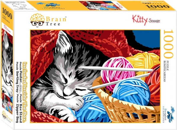 Puzle Gatito Durmiente 1000 Piezas de Brain Tree