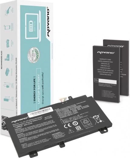Batería Movano B31N1726 para portátiles Asus FX504, FX505 y FX80G (3900 mAh / 44 Wh)