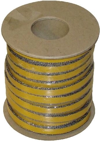 Cordón aislante adhesivo 12 × 4 mm, 25 m, resistente hasta 500 °C
