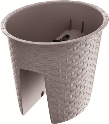 Macetero para barandilla Ratolla Oval 29,8 cm mocca