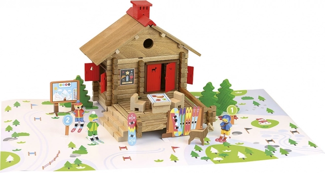 Jeujura construcción de madera estación de esquí