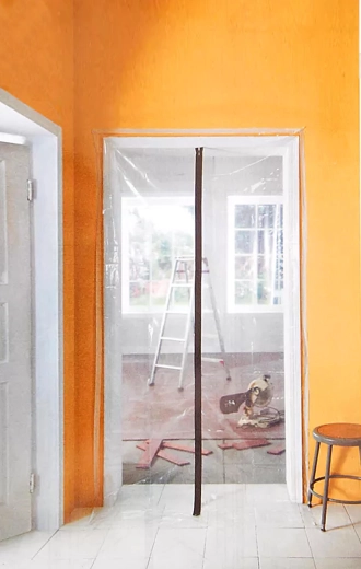Lámina antipolvo para puerta con cremallera, tipo I