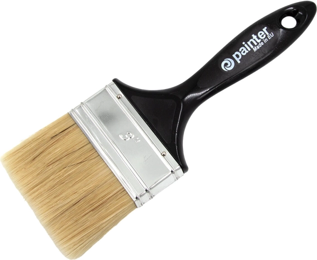 Brocha plana de pintura de 3″ con mango de plástico