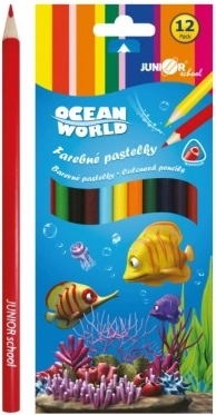 Lápices de colores Ocean World triangulares, 12 uds