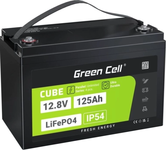 Batería Green Cell CUBE LiFePO4 125 Ah 12,8 V 1600 Wh