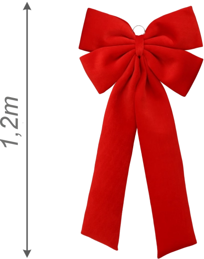 Lazo decorativo navideño rojo 67 × 120 cm