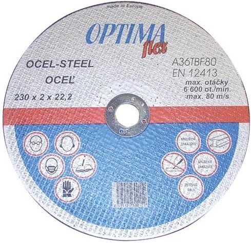 Disco de corte para acero 230 × 2,0 × 22,2 mm