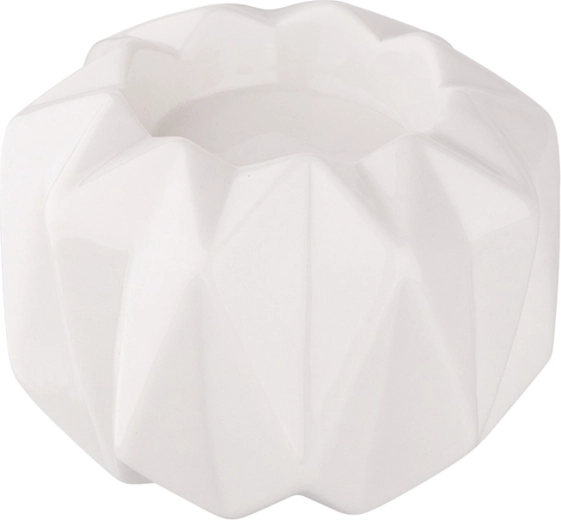 Candelero de porcelana blanco