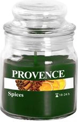 Vela aromática en tarro de cristal con tapa, aroma especiado, 70 g