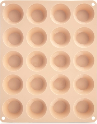 Molde de silicona para mini muffins 29 × 23,5 × 2 cm, beige