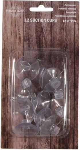 Juego de ventosas con gancho de 32 mm, 12 unidades