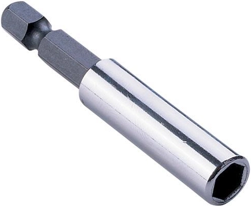 Adaptador magnético para puntas 1/4" de 60 mm de acero inoxidable y acero cromo-vanadio