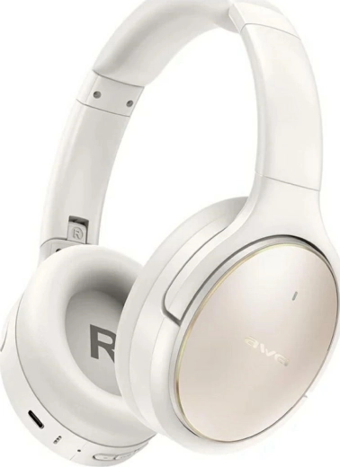 Auriculares inalámbricos de diadema AWEI AT20 con ANC/ENC, blancos