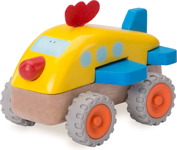 Wonderworld avión de madera mini con forma de pollito