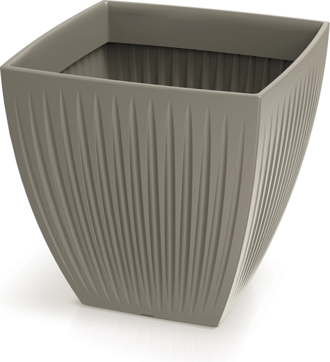Macetero Latia Square Midl 48 × 48 × 48 cm mocca