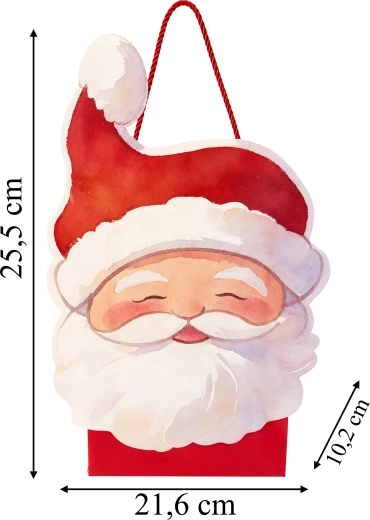 Bolsa de regalo con motivo de Papá Noel - 1 unidad