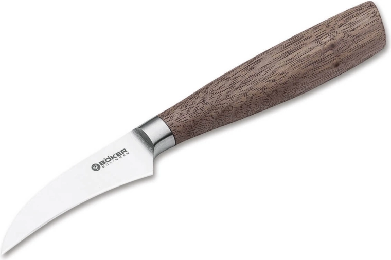 Cuchillo de cocina para pelar 7 cm BÖKER Manufaktur Solingen Core, madera de nogal