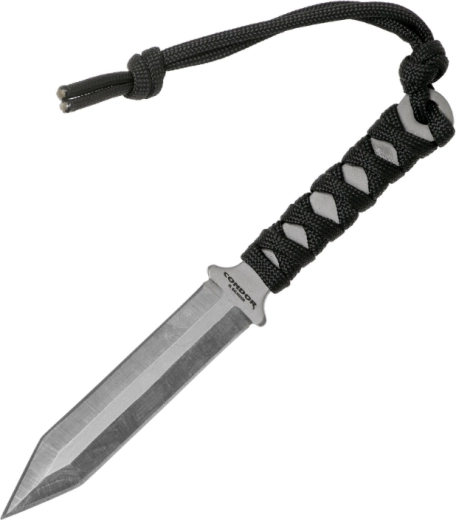 Cuchillo de cuello Condor Gladius 8 cm con paracord y funda de plástico