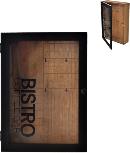 Caja de madera para llaves Bistro marrón