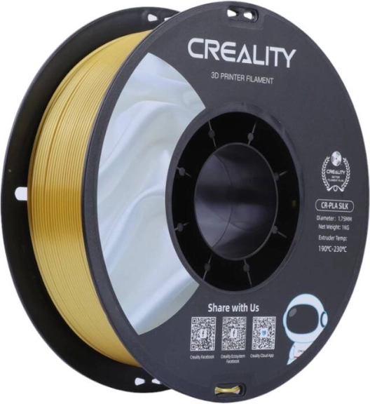 Filamento PLA Creality CR-Silk, dorado, 1,75 mm