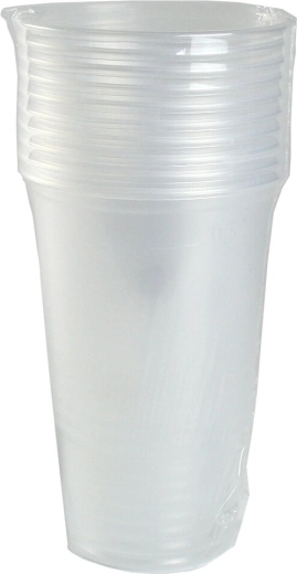 Vaso de plástico 500 ml transparente – set de 10 uds.