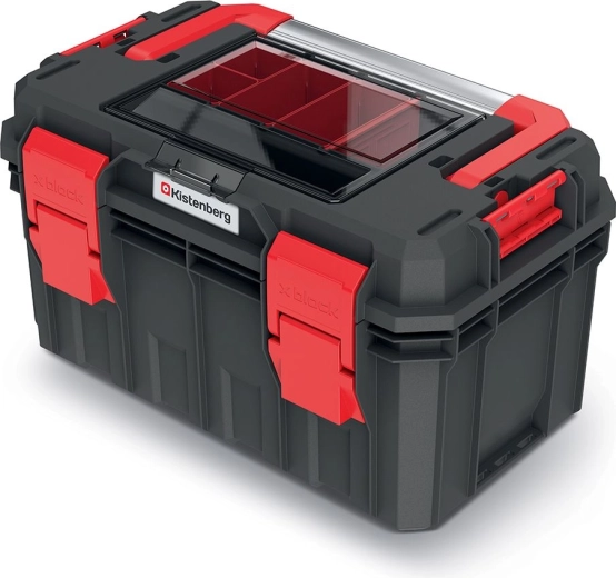 Maletín para herramientas con organizador Kistenberg S Block ALU 450 × 280 × 264 mm, IP55