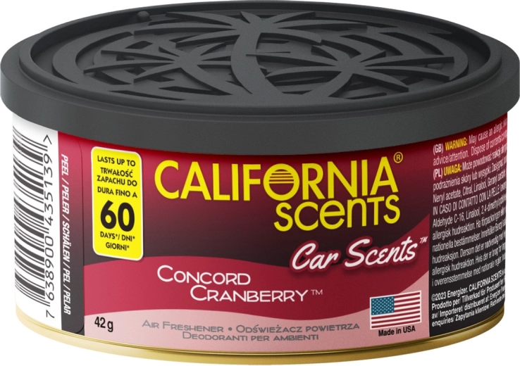 Fragancia para coche CALIFORNIA SCENTS Concord Cranberry