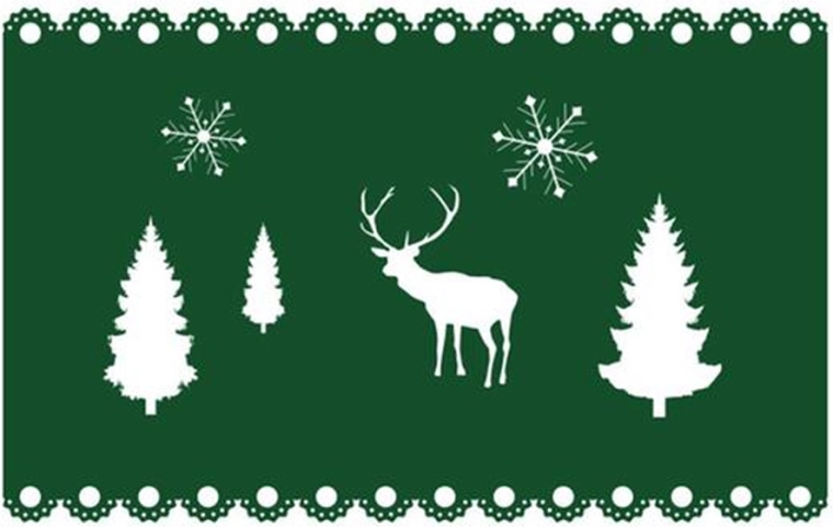 Mantel individual navideño de fieltro Toro 40 × 25 cm