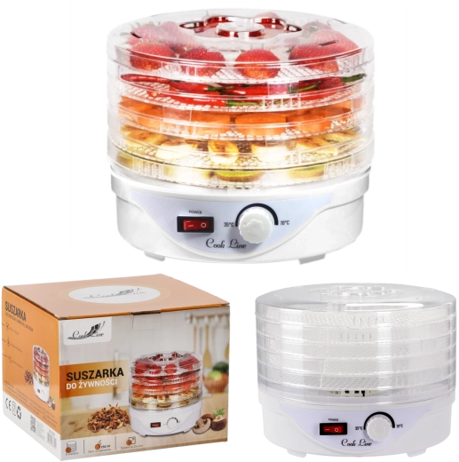 Deshidratador de alimentos de 5 niveles 250 W, diámetro 24 cm - 1 pieza