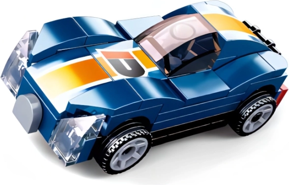 Sluban Coche Deportivo Azul de Cuerda