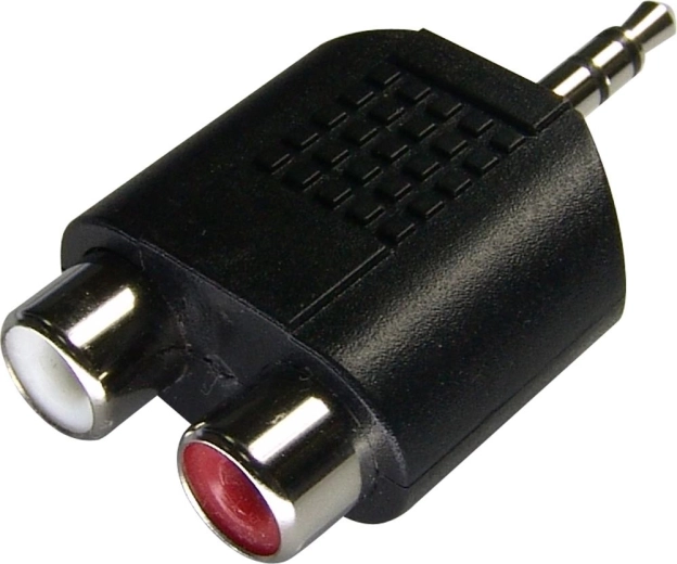 Adaptador Sencor de jack estéreo de 3,5 mm a 2 tomas RCA