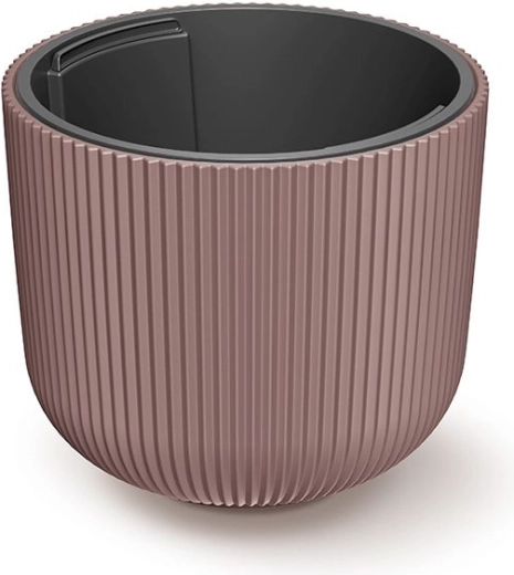 Maceta con inserto Milly 29,8 cm marsala