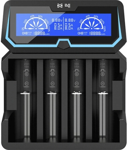 Cargador rápido universal inteligente XTAR X4 con LCD y función de powerbank