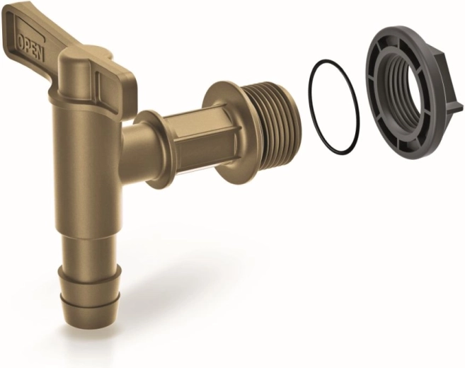 Grifo para barril de agua de lluvia CANTAP 1 dorado