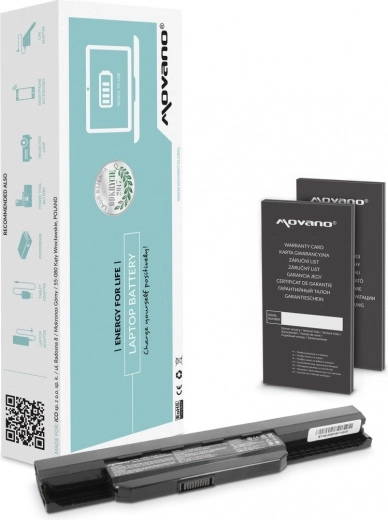 Batería Movano para portátiles Asus K53S/X53S/X53U/X54C 4400 mAh (48 Wh)