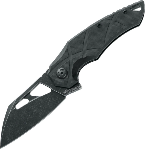 Fox Knives Edge Atrax cuchillo de bolsillo plegable 8 cm stonewash negro G10