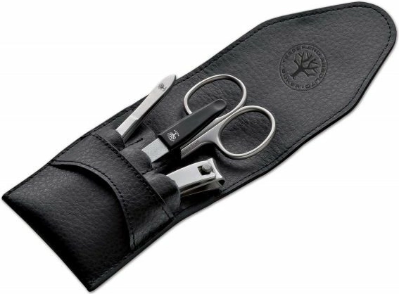 Böker Arbolito set de manicura básico Basic L (4 piezas) con estuche de cuero