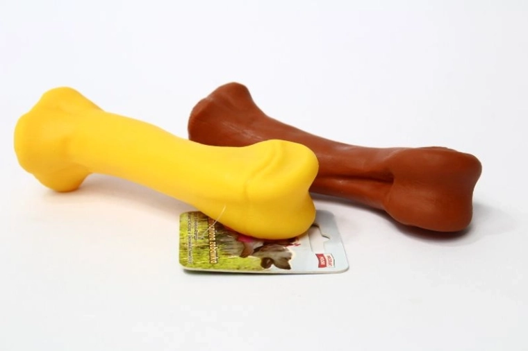 Nefi hueso liso con chirriador para perros 15,4 cm