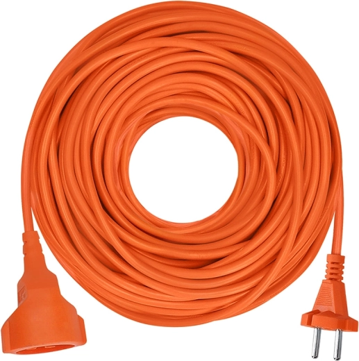Alargador móvil Solight con enchufe hembra, 25 m, 2×1,5 mm², naranja