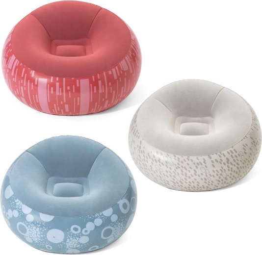 Sillón/puf inflable Bestway 112 × 112 × 66 cm, rojo