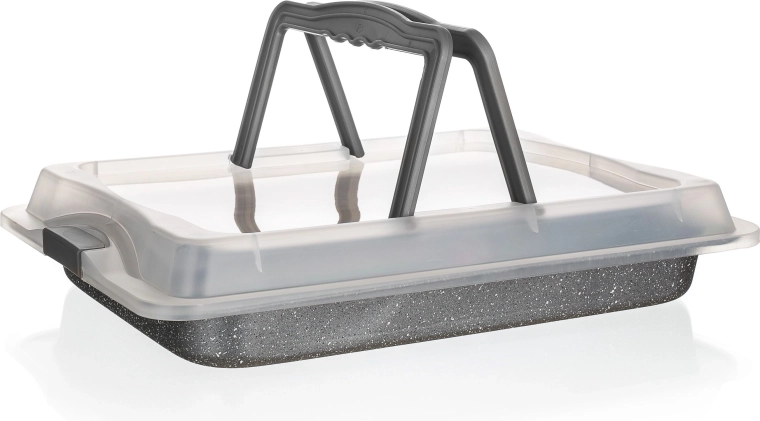 Bandeja de horno GRANITE con revestimiento antiadherente y tapa 42 × 29 × 4,5 cm