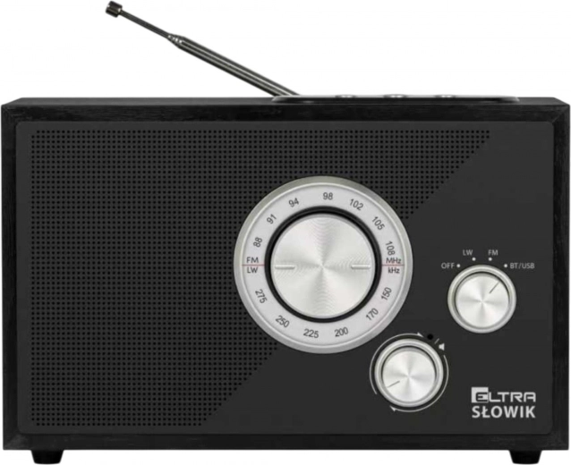 Radio de sobremesa OR Słowik con USB, microSD y Bluetooth, negro