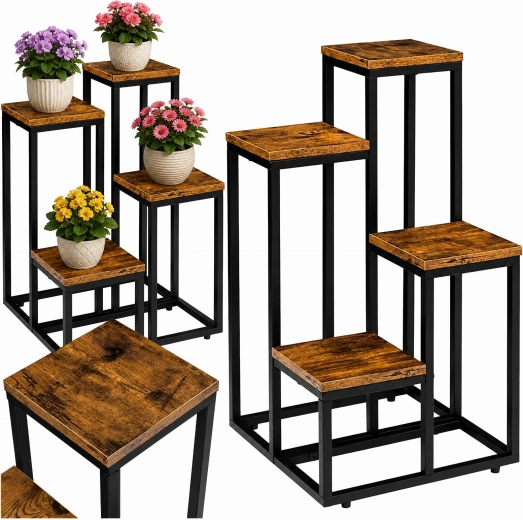 Soporte para plantas, metálico, 4 niveles, 68 cm - 1 pieza