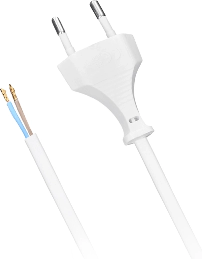 Solight cable flexo 2 m, 2×0,75 mm², blanco, plano