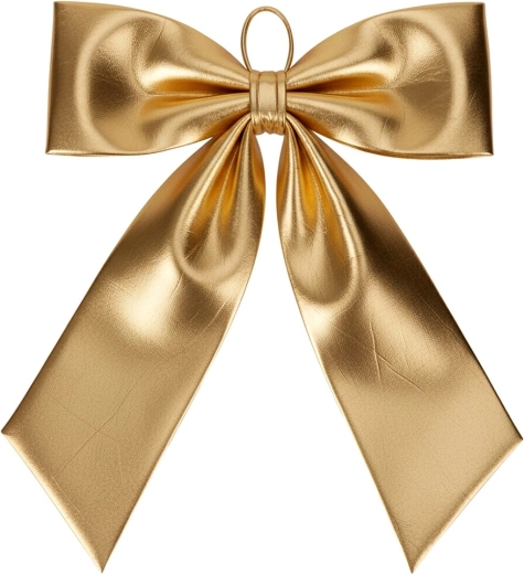 Lazo decorativo dorado XXL de 68 × 80 cm