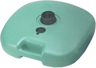 Base de plástico para sombrilla verde 38 × 38 × 9 cm